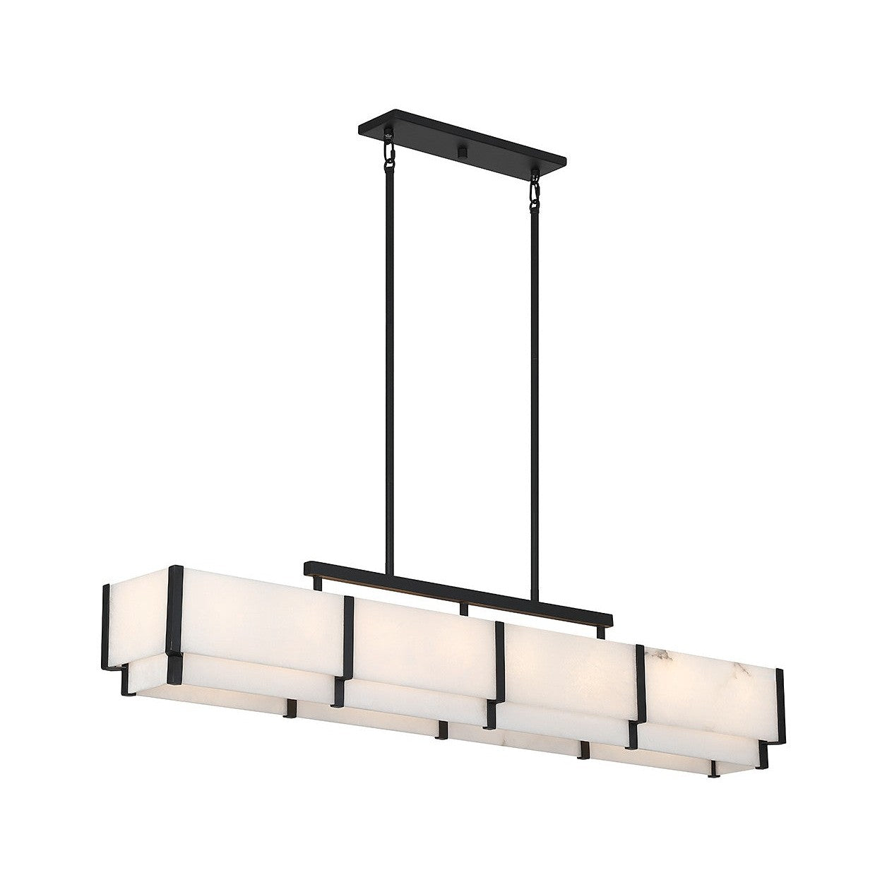 Savoy House - 1-2332-8-50 - Eight Light Linear Chandelier - Orleans - Black Cashmere