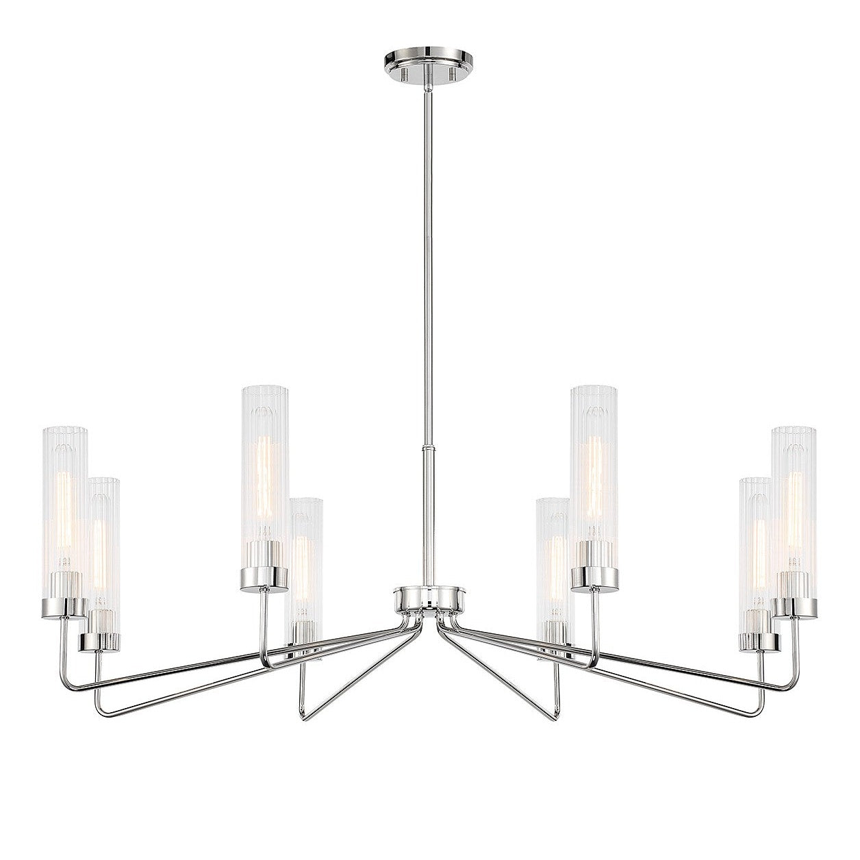 Savoy House - 1-8860-8-109 - Eight Light Chandelier - Baker - Polished Nickel