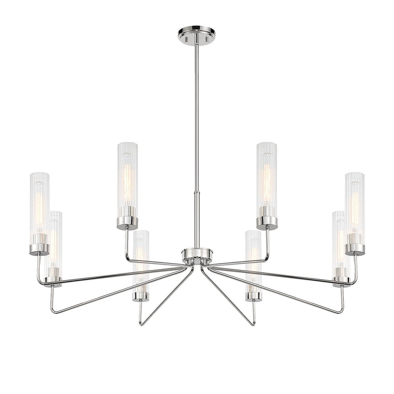 Savoy House - 1-8860-8-109 - Eight Light Chandelier - Baker - Polished Nickel