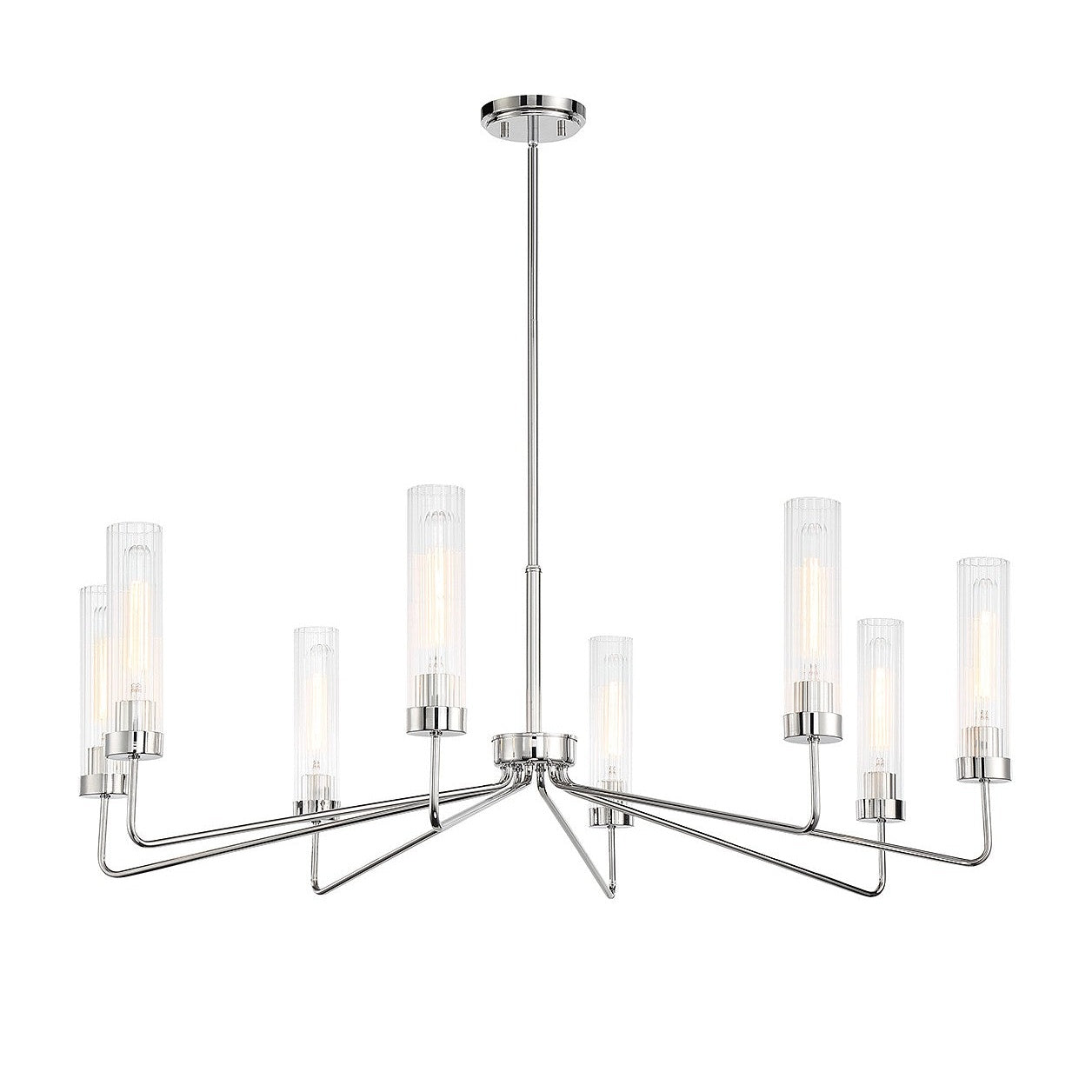 Savoy House - 1-8860-8-109 - Eight Light Chandelier - Baker - Polished Nickel