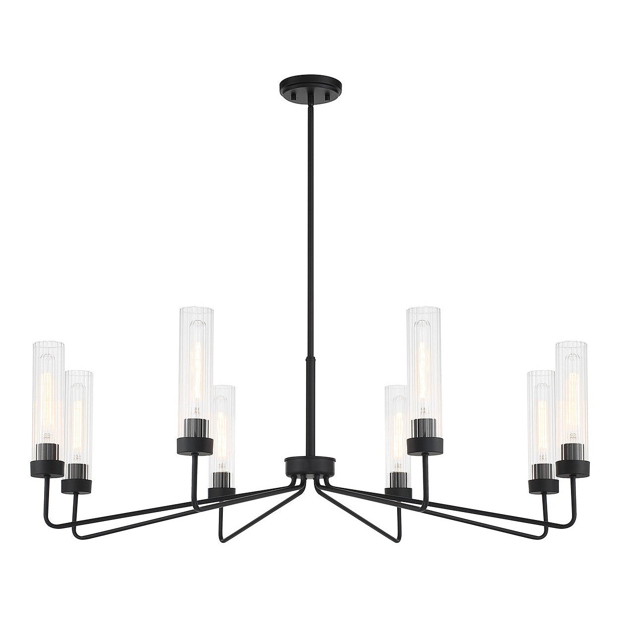 Savoy House - 1-8860-8-89 - Eight Light Chandelier - Baker - Matte Black