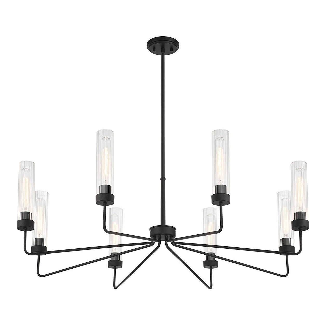 Savoy House - 1-8860-8-89 - Eight Light Chandelier - Baker - Matte Black