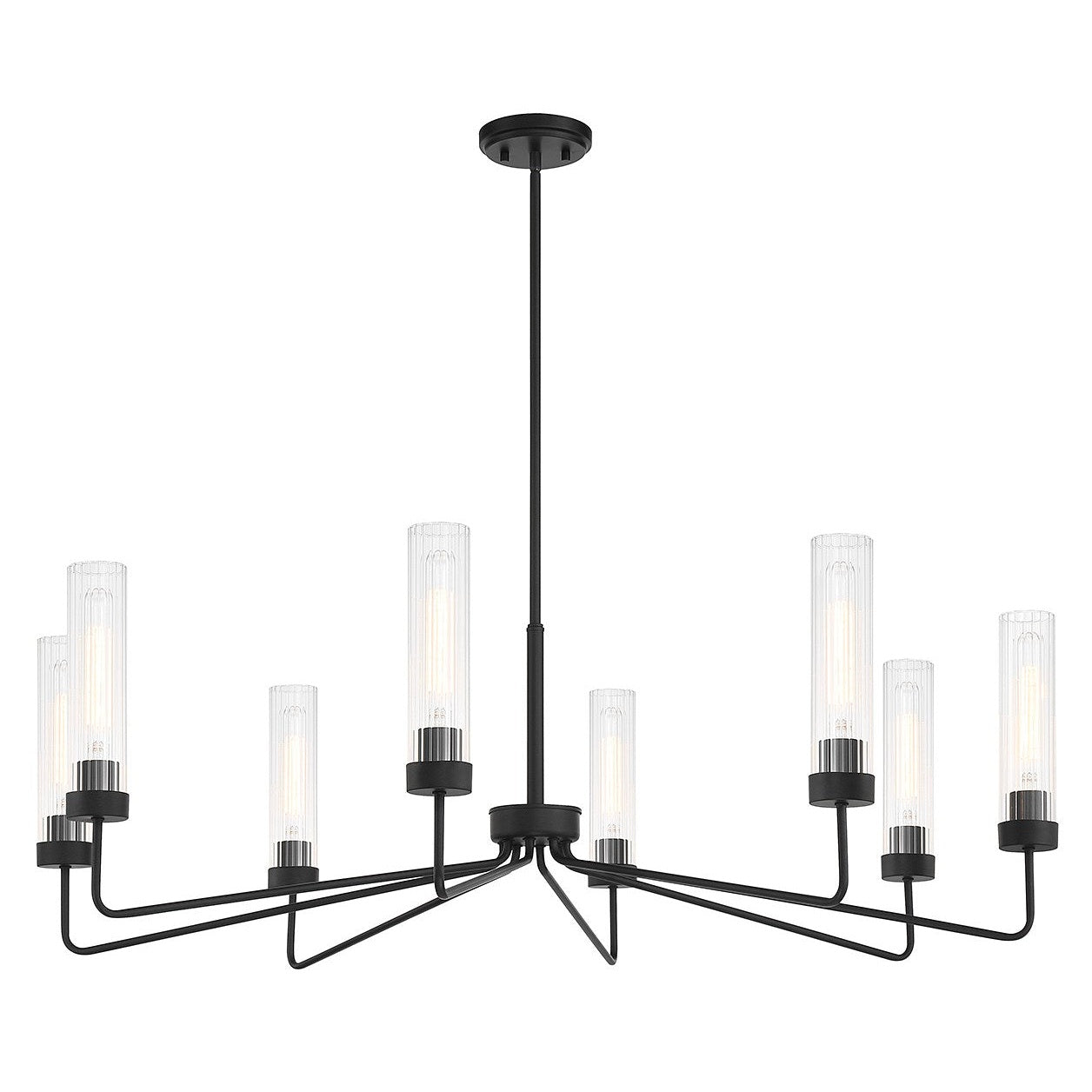 Savoy House - 1-8860-8-89 - Eight Light Chandelier - Baker - Matte Black