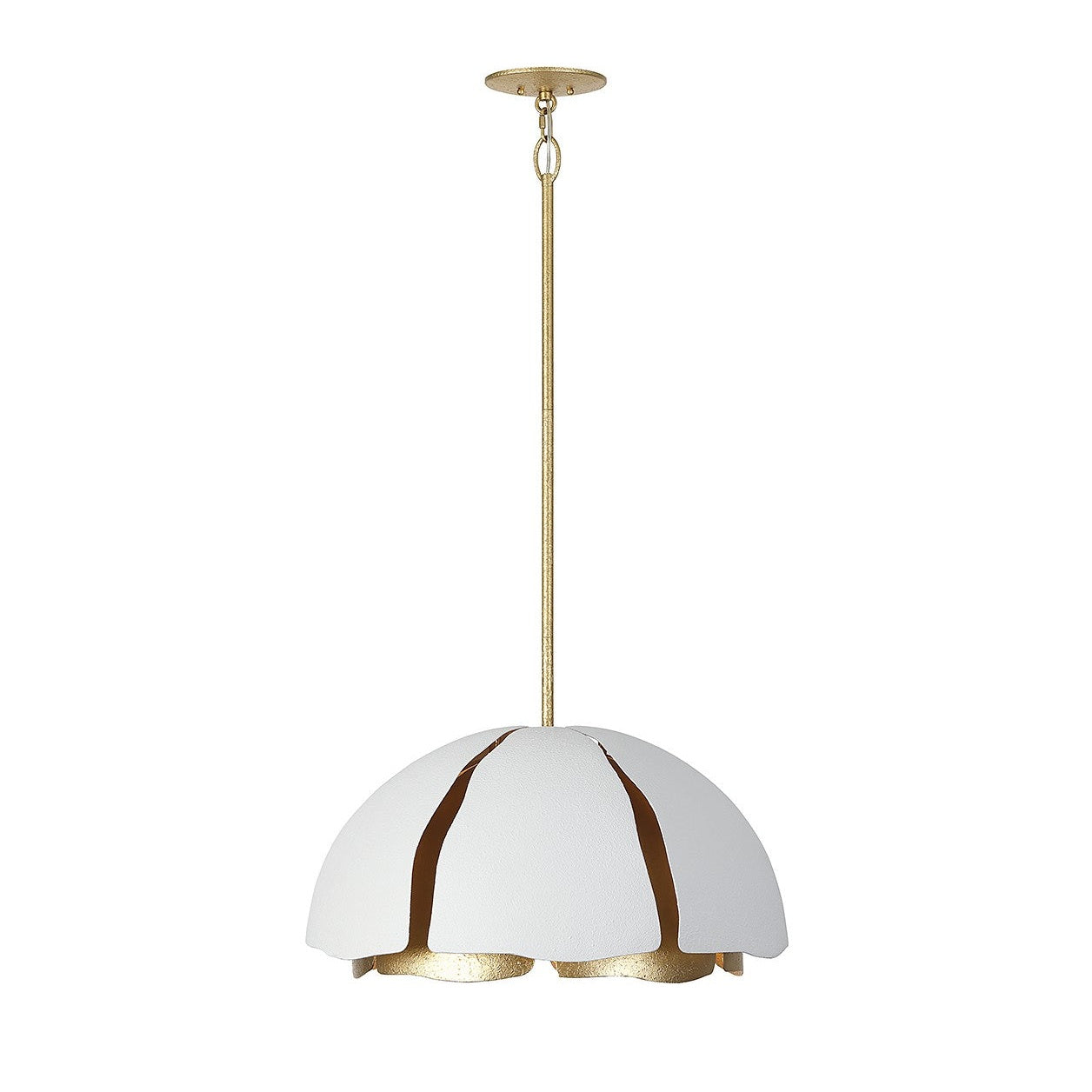 Savoy House - 7-1399-5-14 - Five Light Pendant - Brewster - Cavalier Gold with Royal White