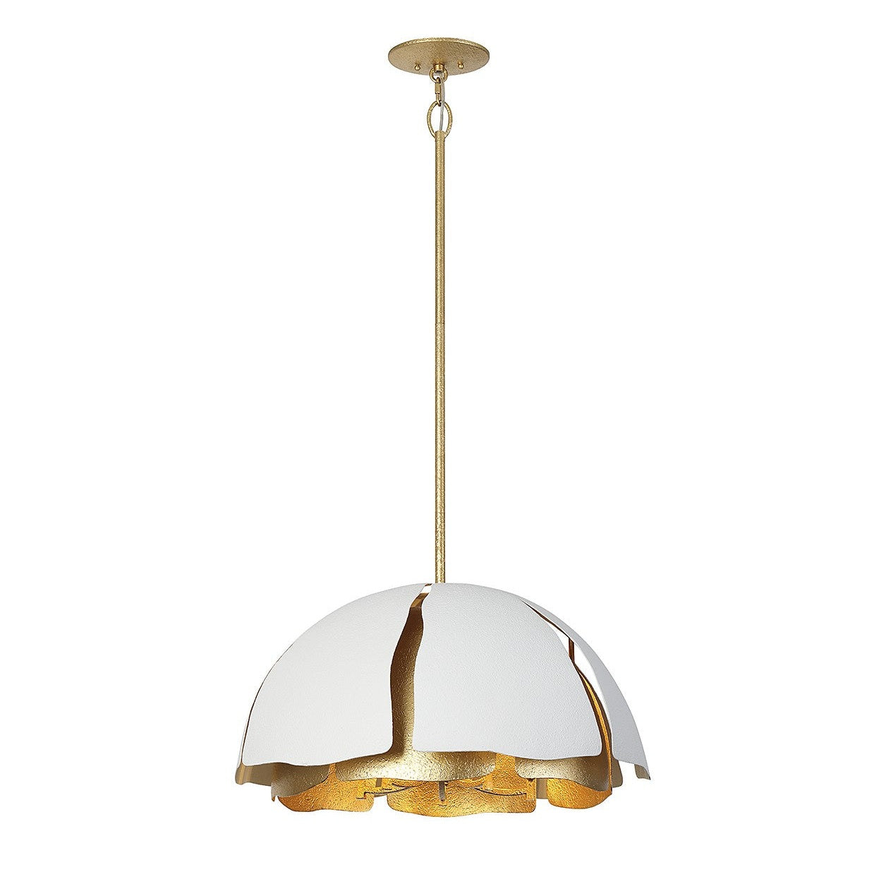 Savoy House - 7-1399-5-14 - Five Light Pendant - Brewster - Cavalier Gold with Royal White
