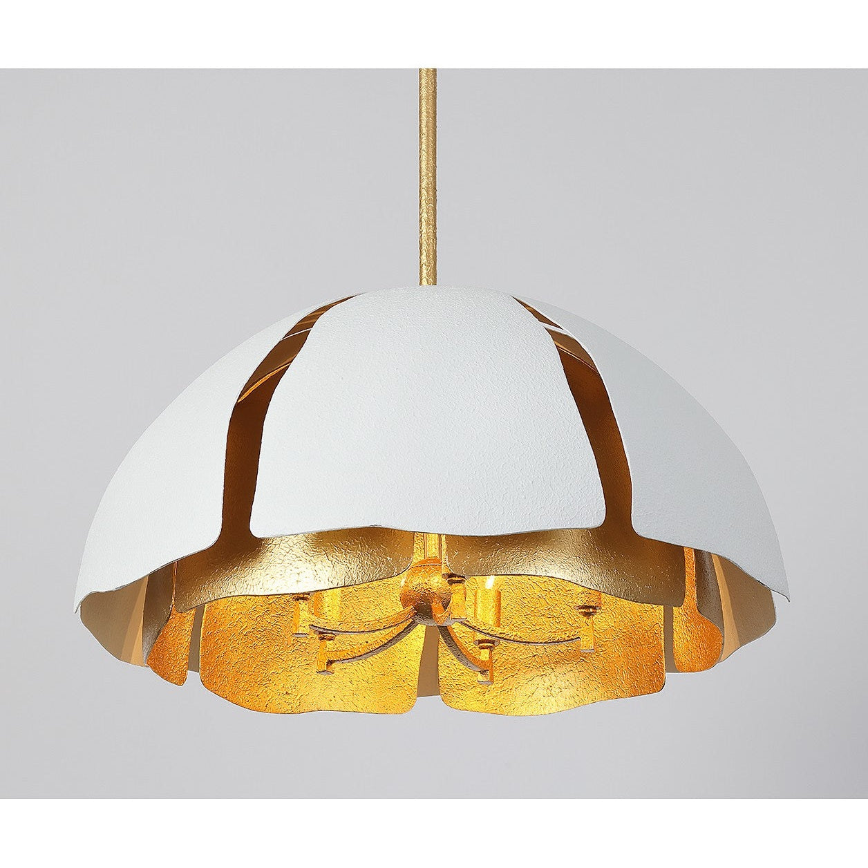 Savoy House - 7-1399-5-14 - Five Light Pendant - Brewster - Cavalier Gold with Royal White