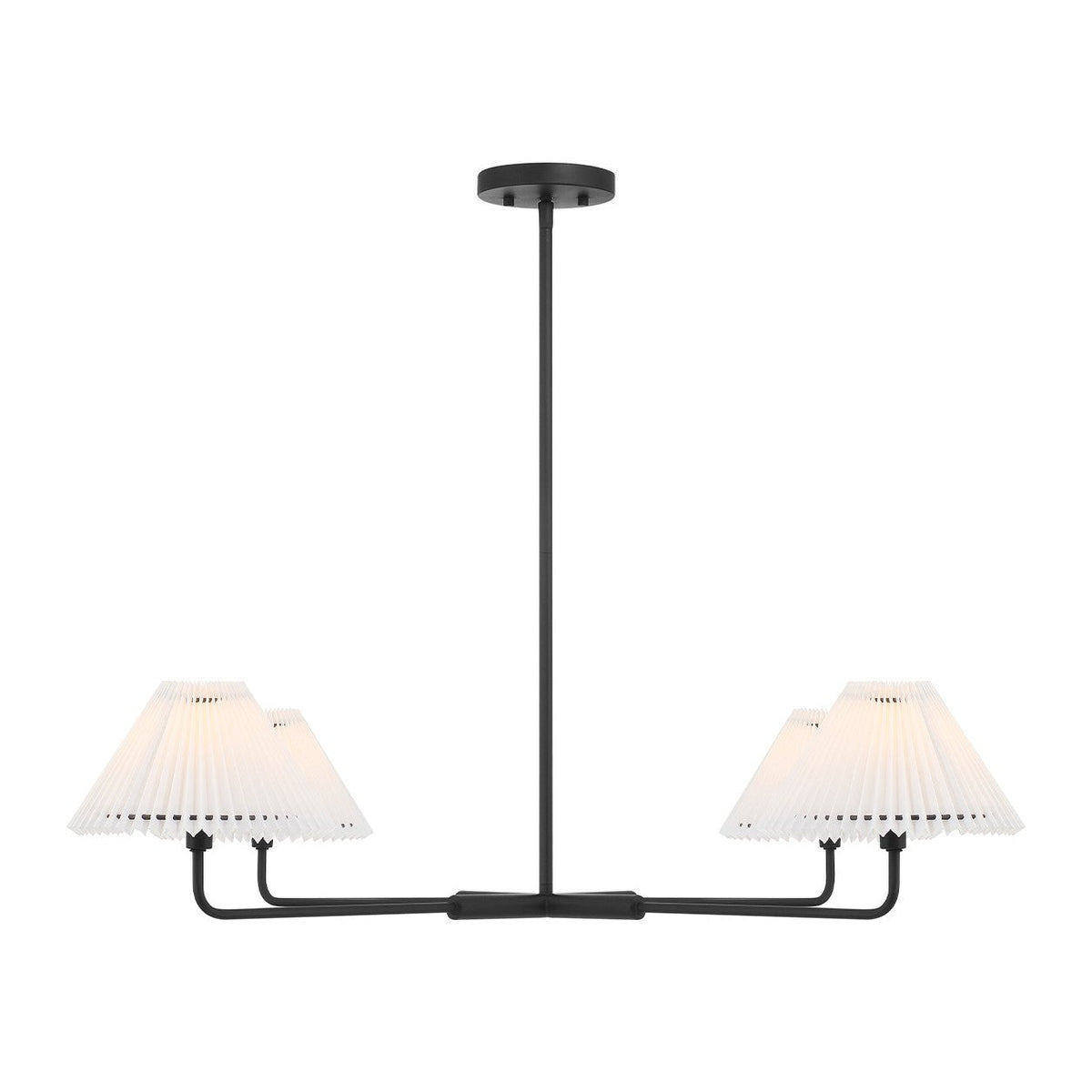 Meridian - M100121MBK - Four Light Chandelier - Matte Black