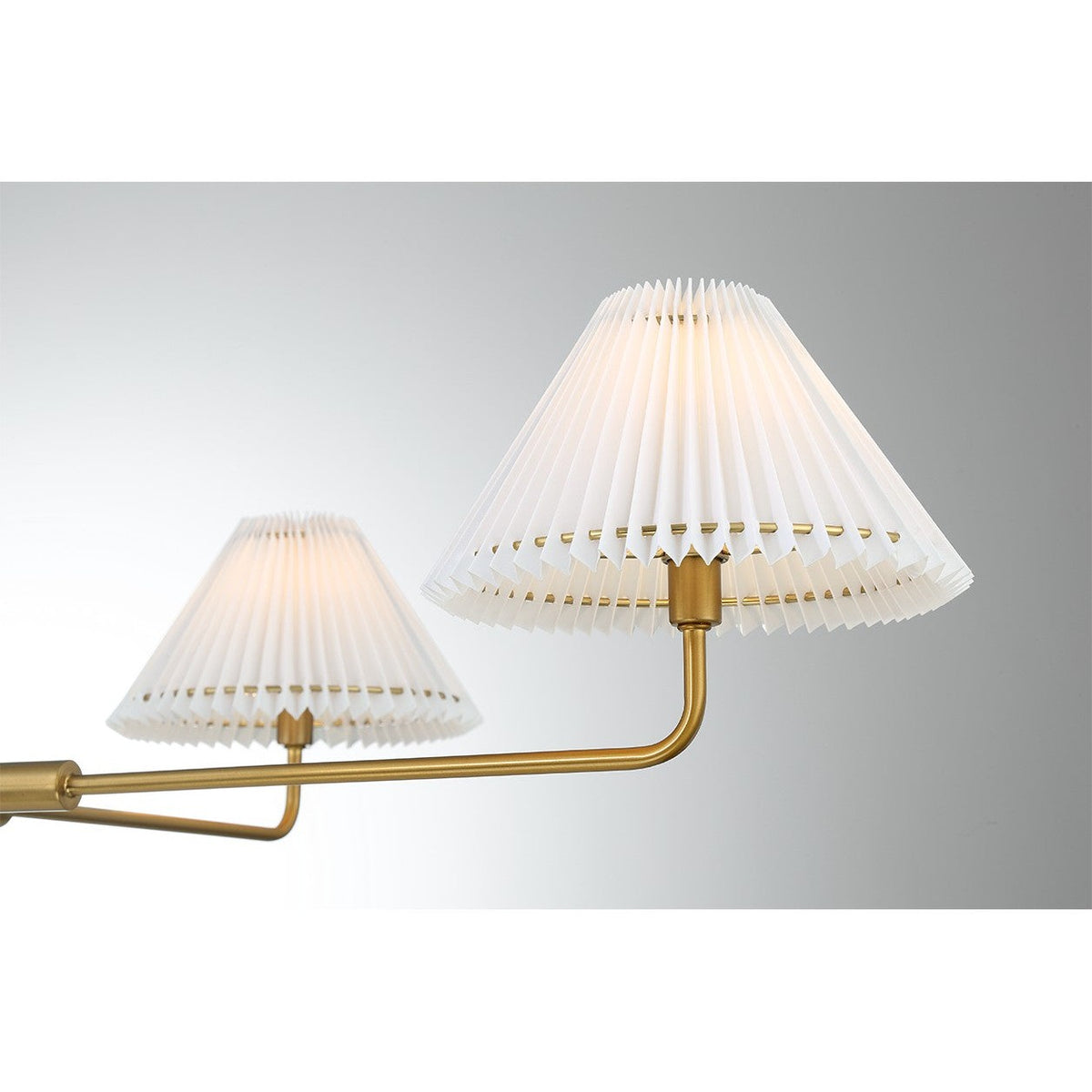 Meridian - M100121NB - Four Light Chandelier - Natural Brass