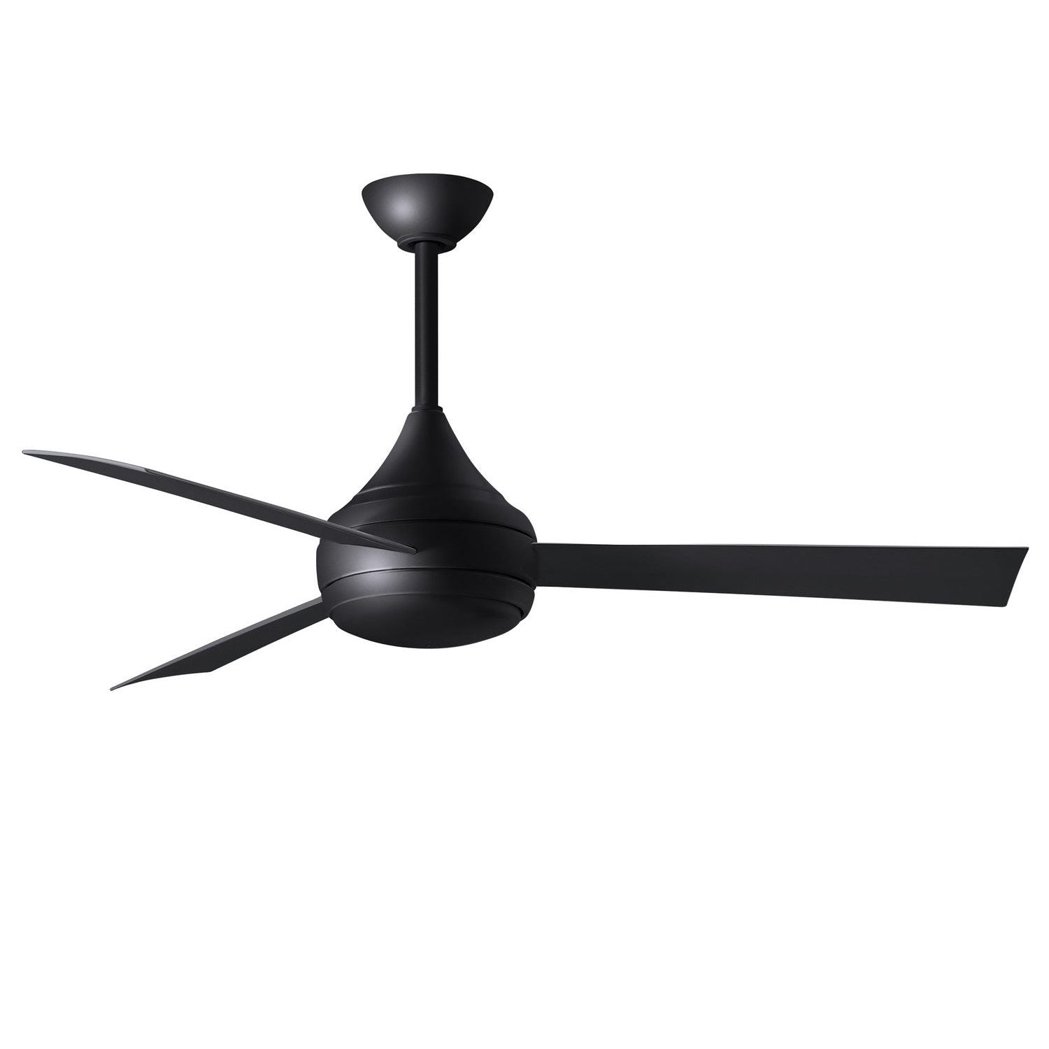 Matthews Fan Company - DA-BK-BK - 52"Ceiling Fan - Donaire - Matte Black