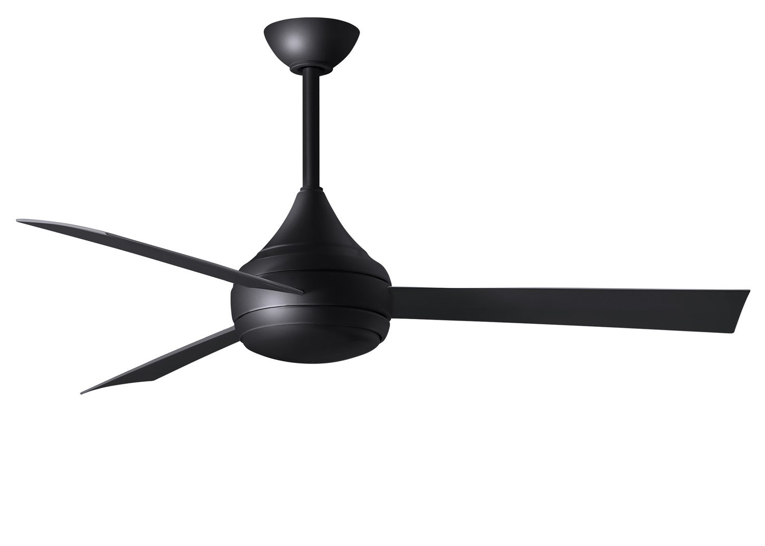 Matthews Fan Company - DA-BK-BK - 52" Ceiling Fan - Donaire - Matte Black