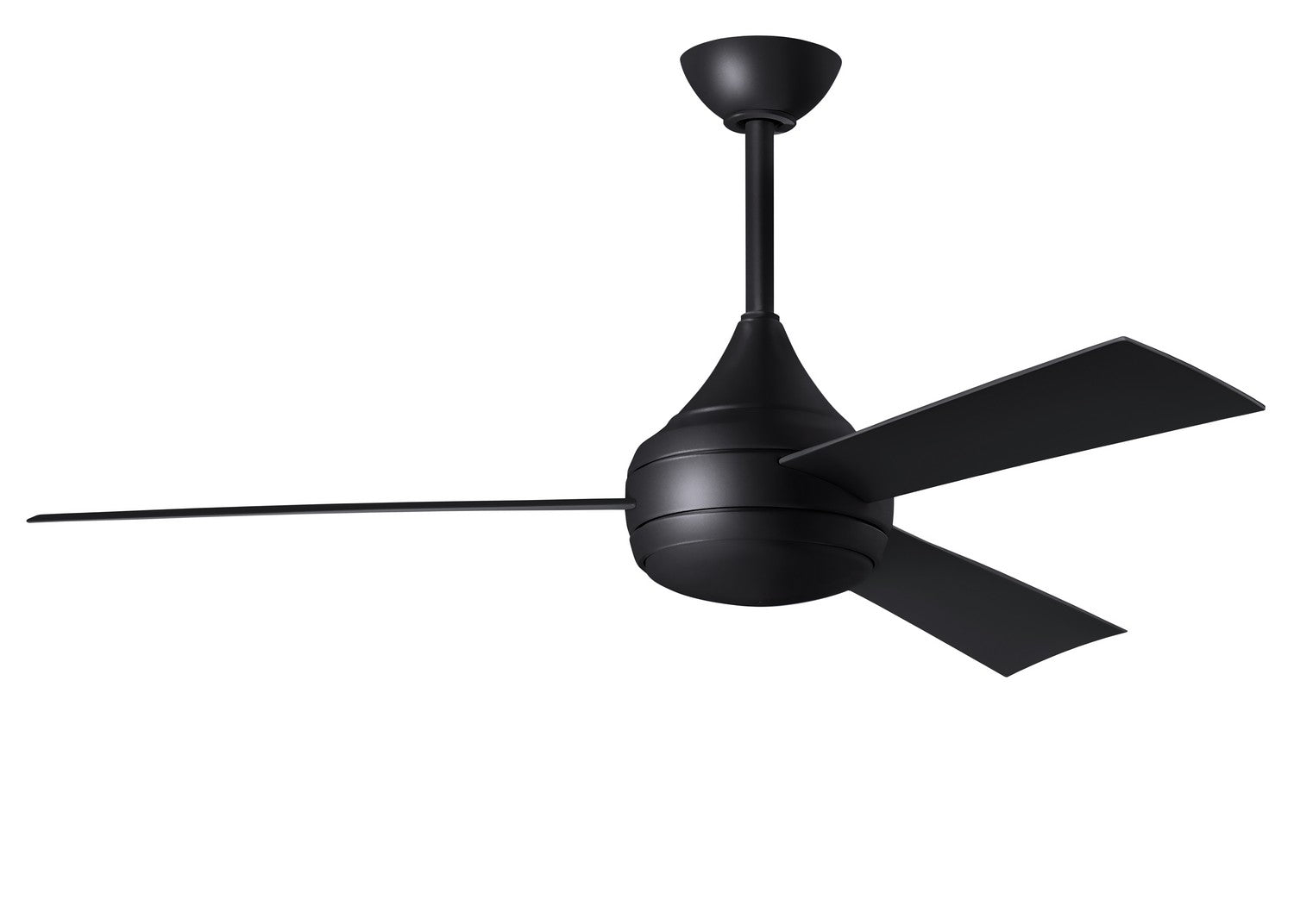 Matthews Fan Company - DA-BK-BK - 52" Ceiling Fan - Donaire - Matte Black