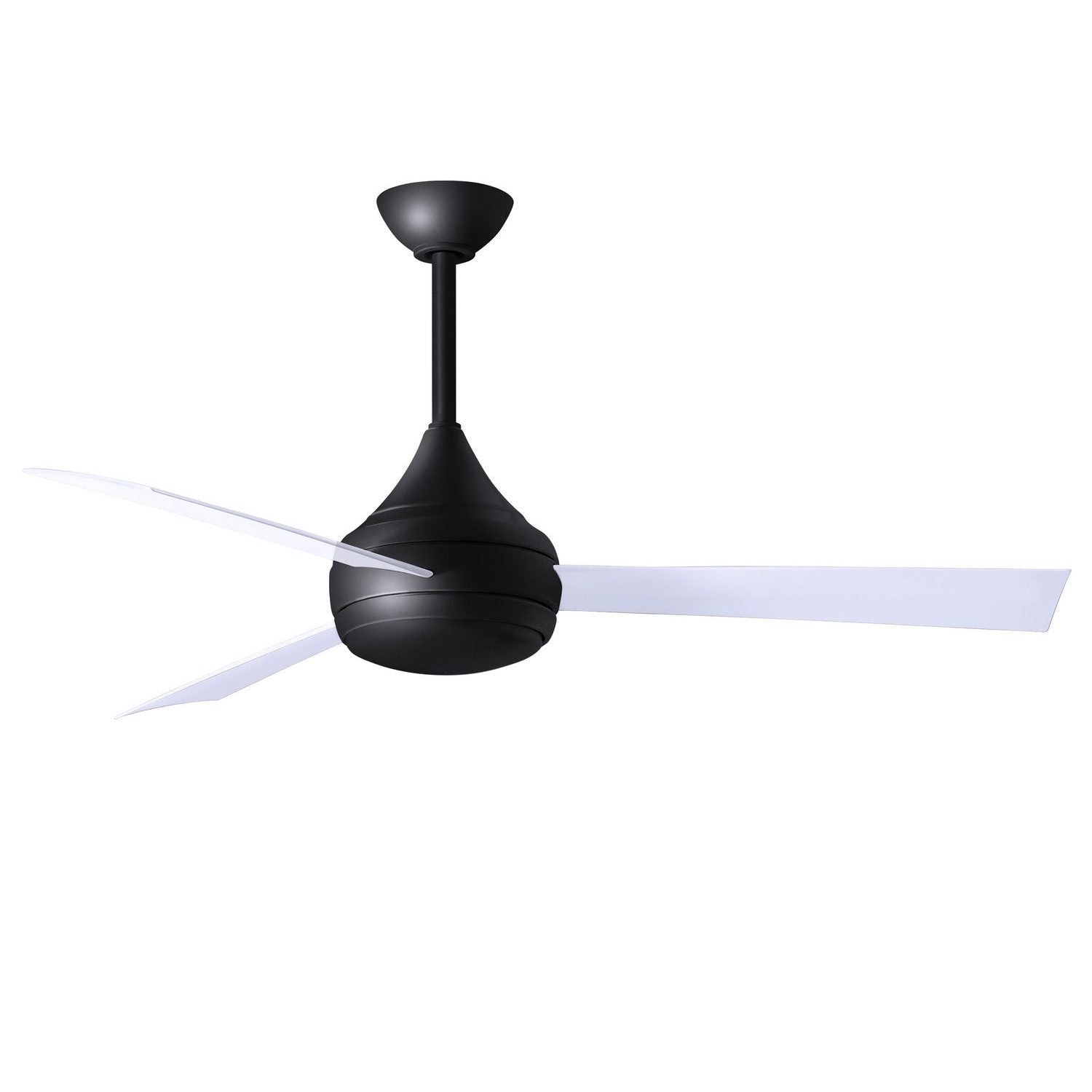 Matthews Fan Company - DA-BK-WH - 52"Ceiling Fan - Donaire - Matte Black