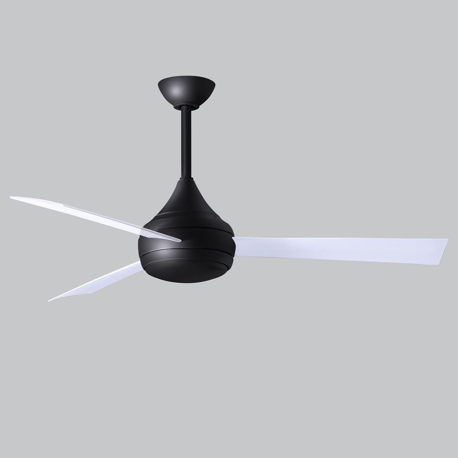 Matthews Fan Company - DA-BK-WH - 52"Ceiling Fan - Donaire - Matte Black