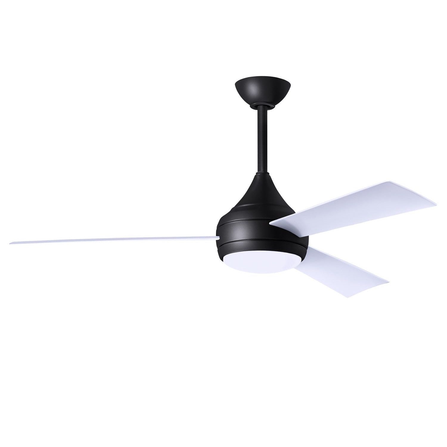 Matthews Fan Company - DA-BK-WH - 52"Ceiling Fan - Donaire - Matte Black