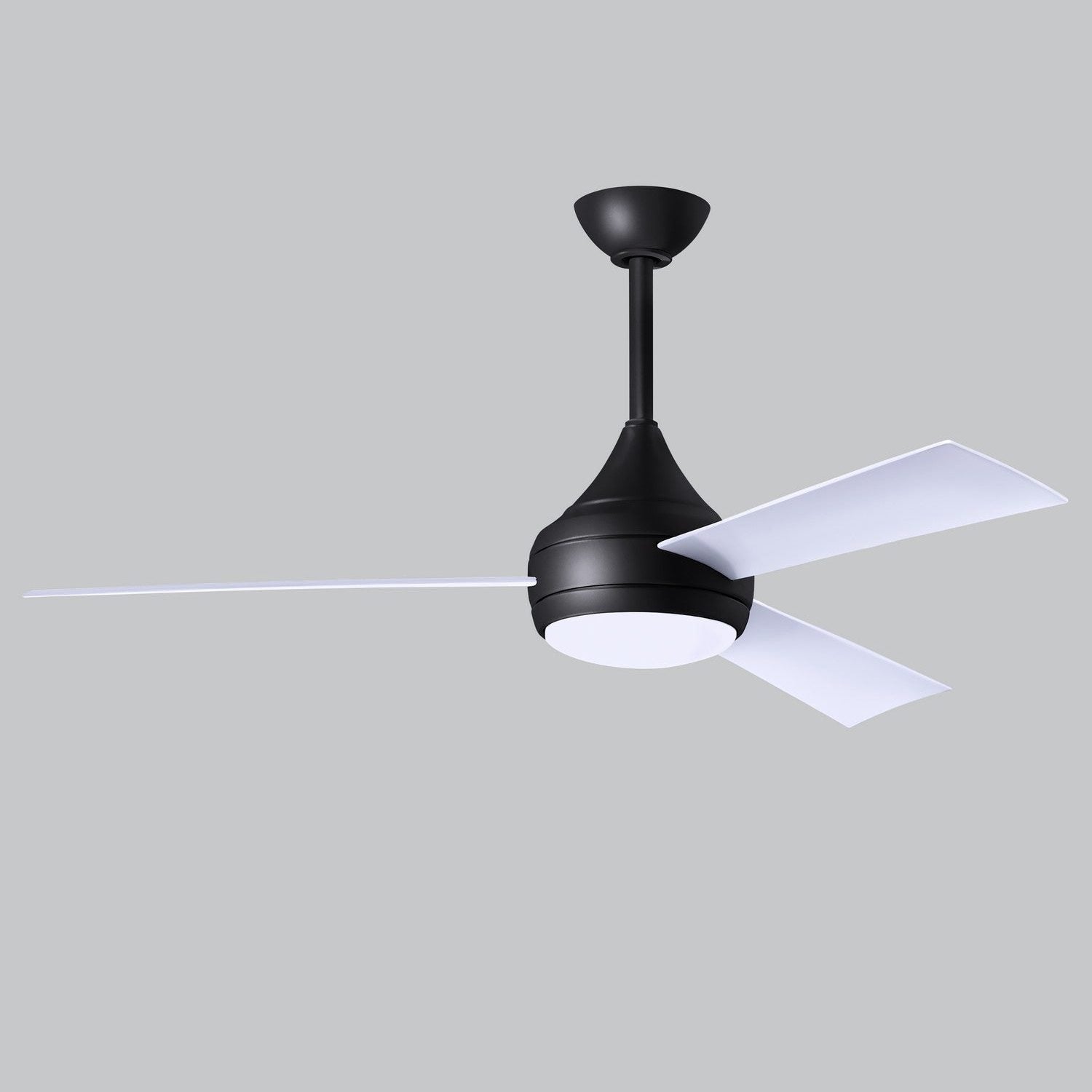Matthews Fan Company - DA-BK-WH - 52"Ceiling Fan - Donaire - Matte Black
