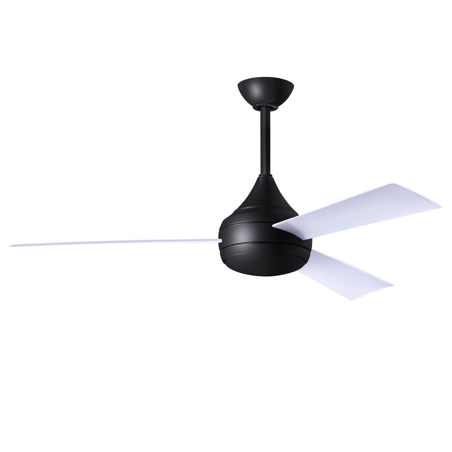 Matthews Fan Company - DA-BK-WH - 52"Ceiling Fan - Donaire - Matte Black