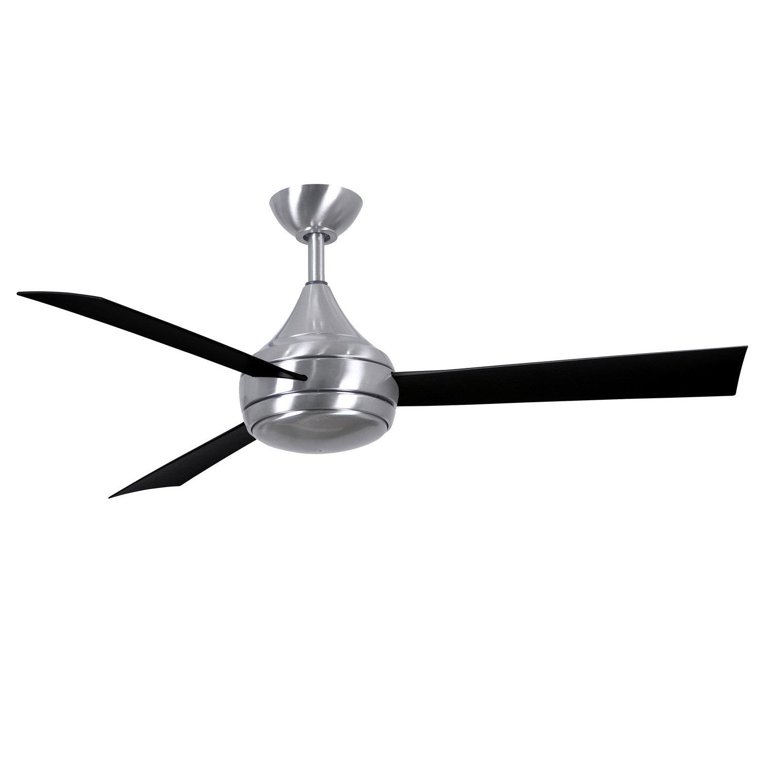 Matthews Fan Company - DA-BS-BK - 52"Ceiling Fan - Donaire - Brushed Stainless