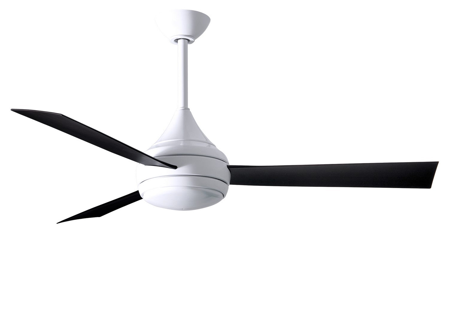 Matthews Fan Company - DA-WH-BK - 52"Ceiling Fan - Donaire - Gloss White