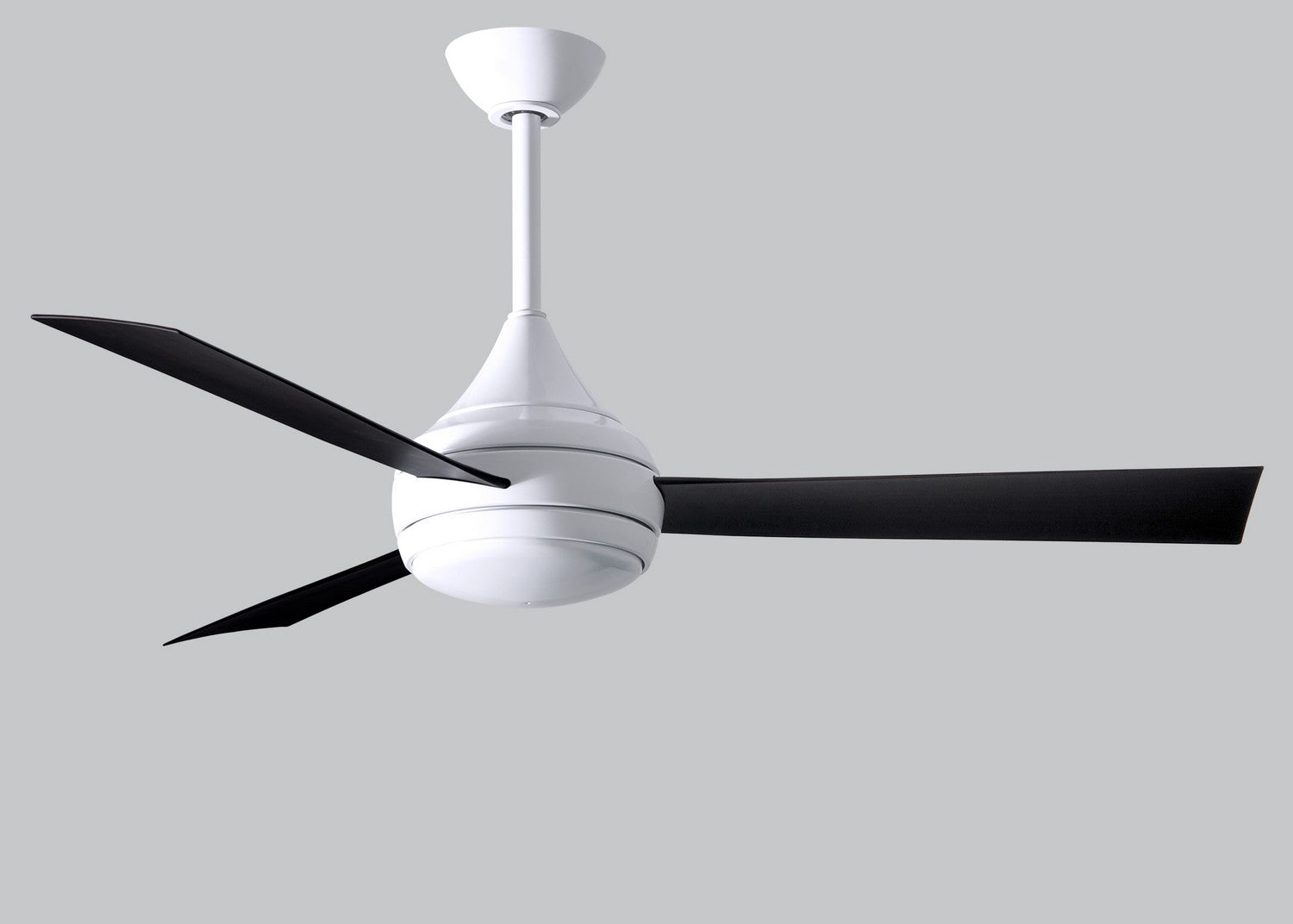 Matthews Fan Company - DA-WH-BK - 52"Ceiling Fan - Donaire - Gloss White