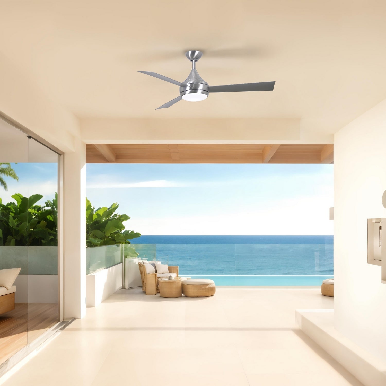 Matthews Fan Company - DA-BS-BS - 52" Ceiling Fan - Donaire - Brushed Stainless