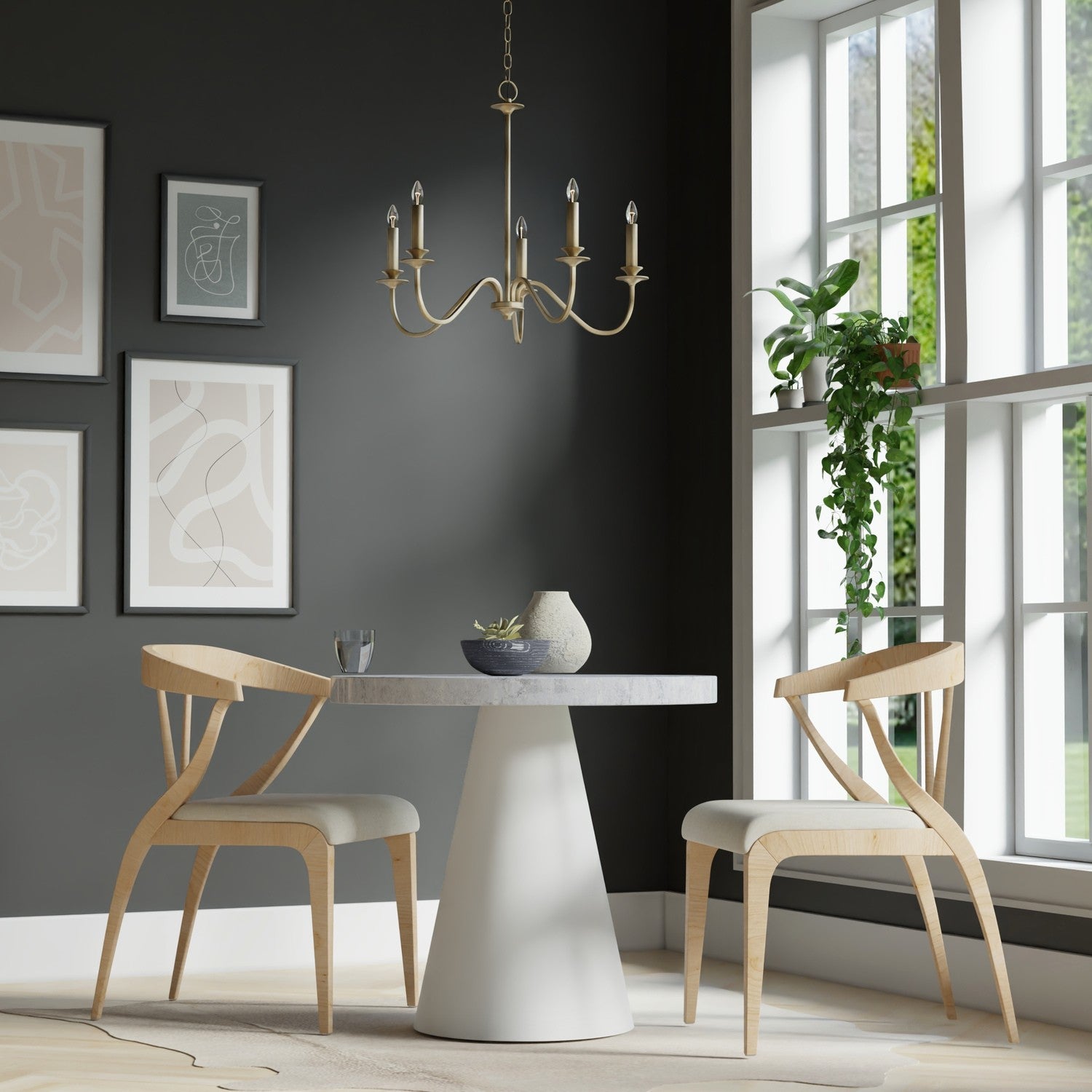 Capital Lighting - AA1023MA - Five Light Chandelier - Weston - Matte Brass