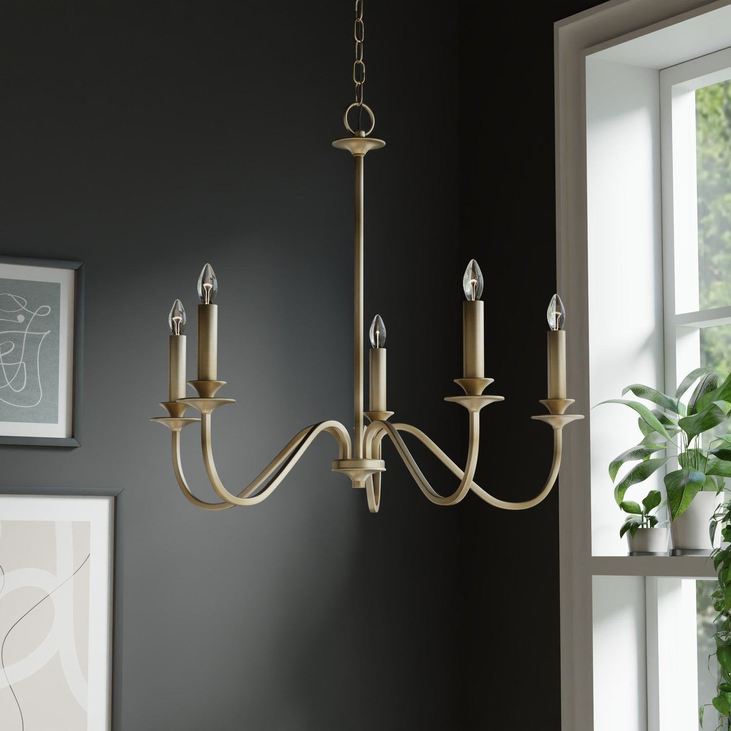 Capital Lighting - AA1023MA - Five Light Chandelier - Weston - Matte Brass