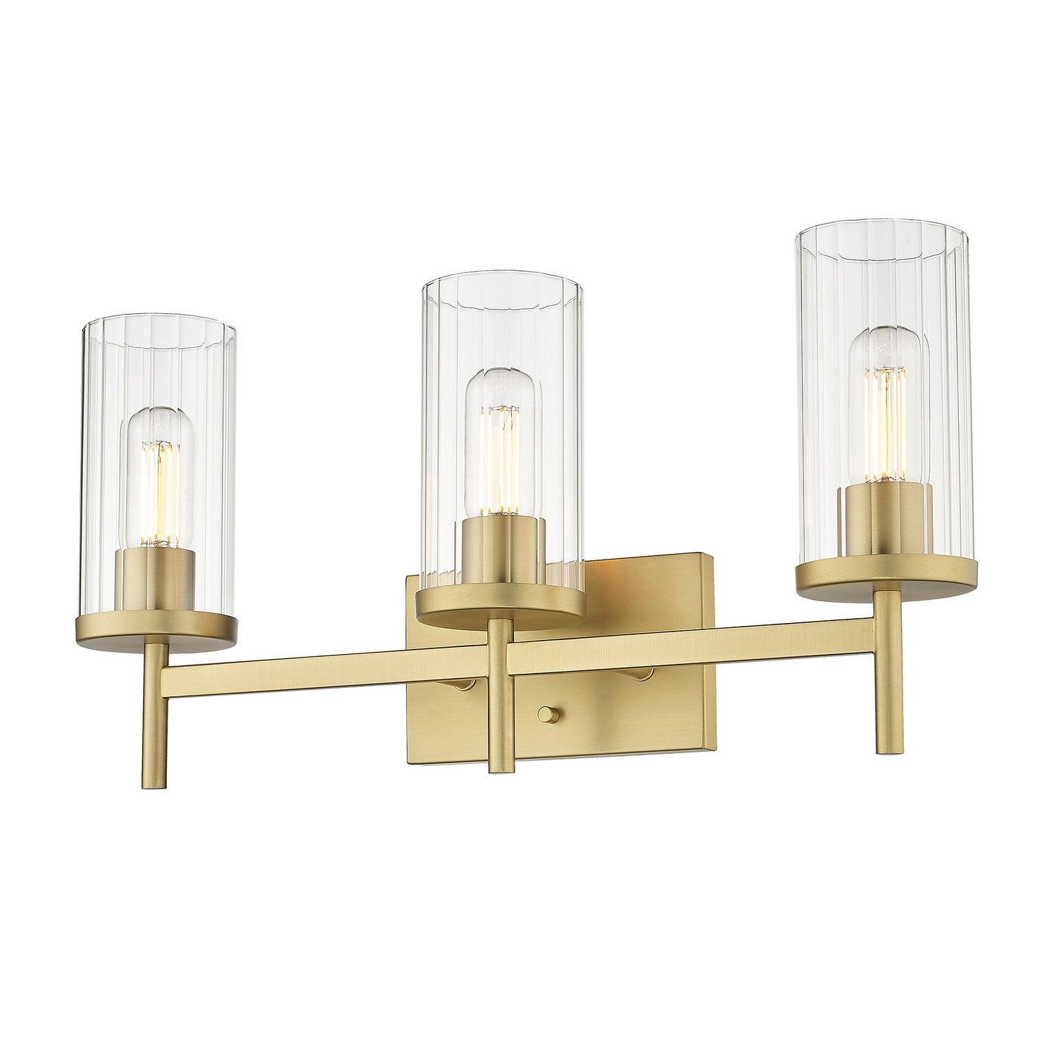Golden - 7011-BA3 BCB-CLR - Three Light Bath Vanity - Winslett - Brushed Champagne Bronze