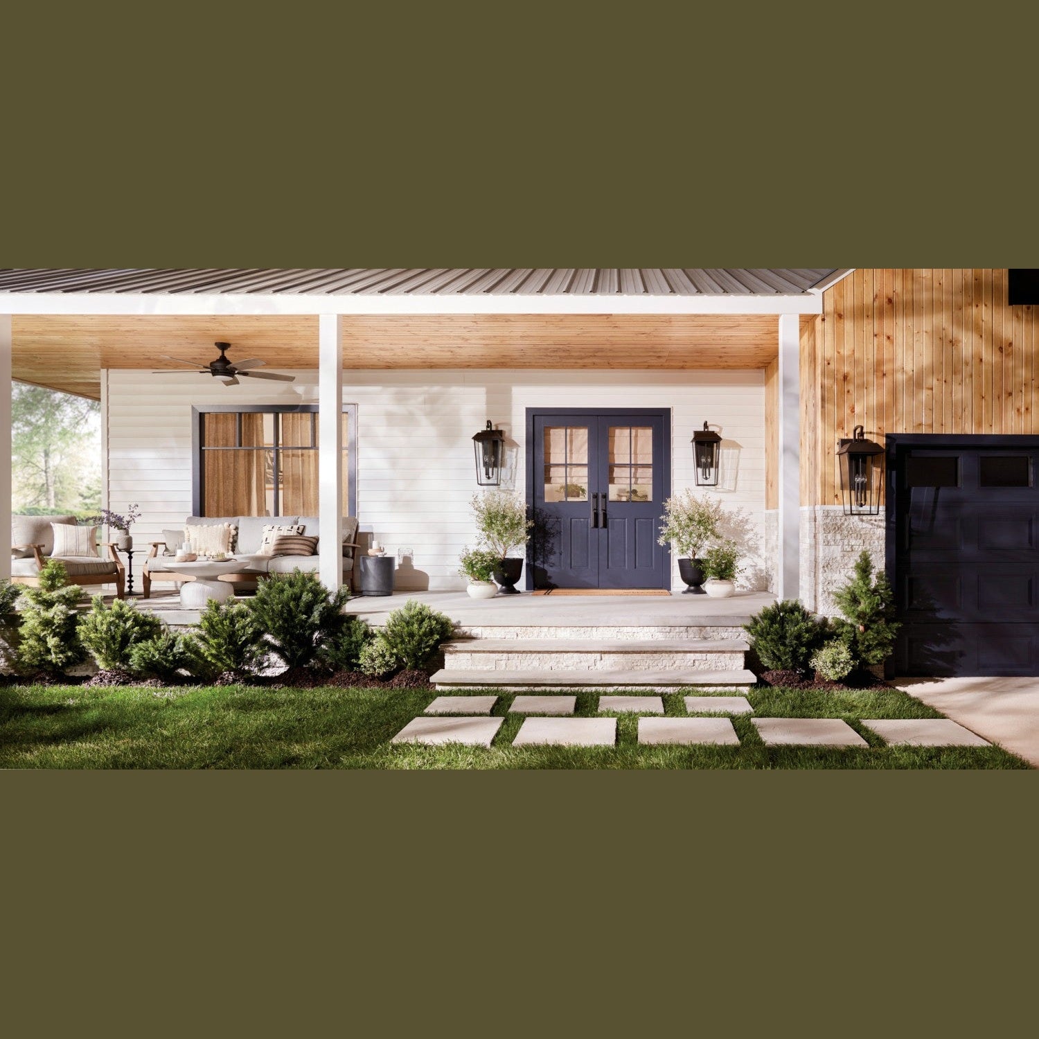 Kichler - 59121OZ - Three Light Outdoor Wall Mount - Mathus - Olde Bronze