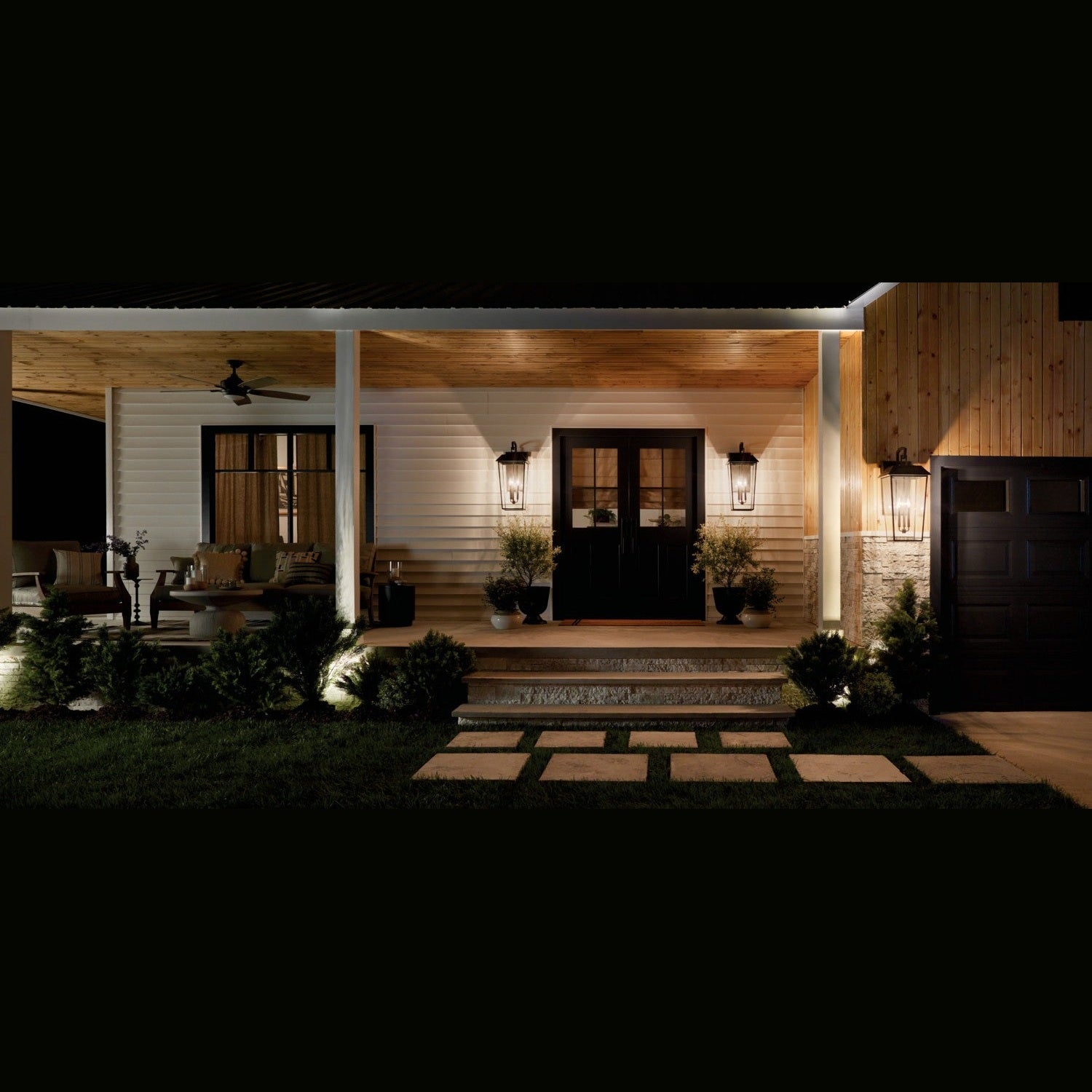 Kichler - 59121OZ - Three Light Outdoor Wall Mount - Mathus - Olde Bronze
