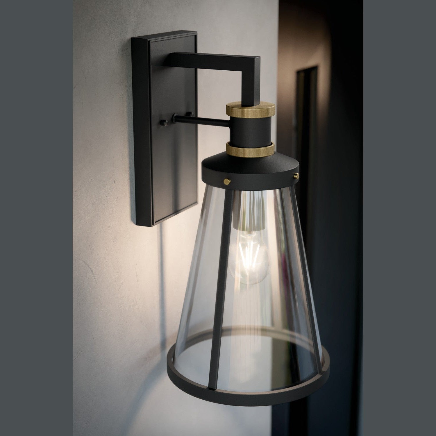Kichler - 59147BKT - One Light Outdoor Wall Mount - Talman - Textured Black