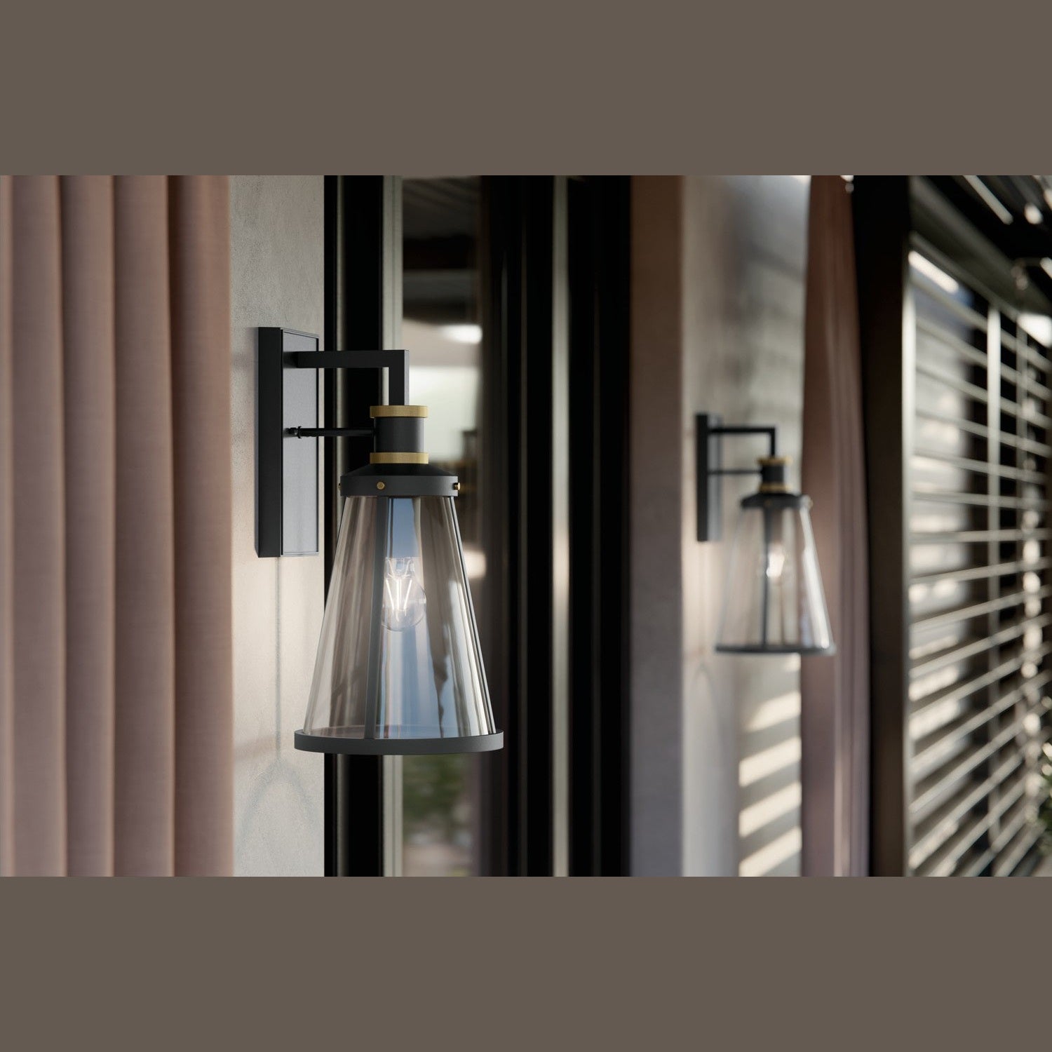 Kichler - 59147BKT - One Light Outdoor Wall Mount - Talman - Textured Black