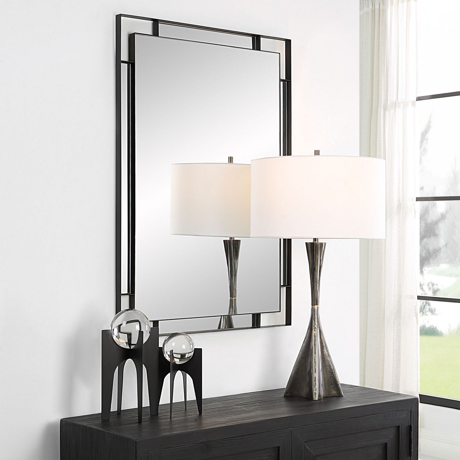 Uttermost - 09938 - Mirror - Stellan - Matte Black