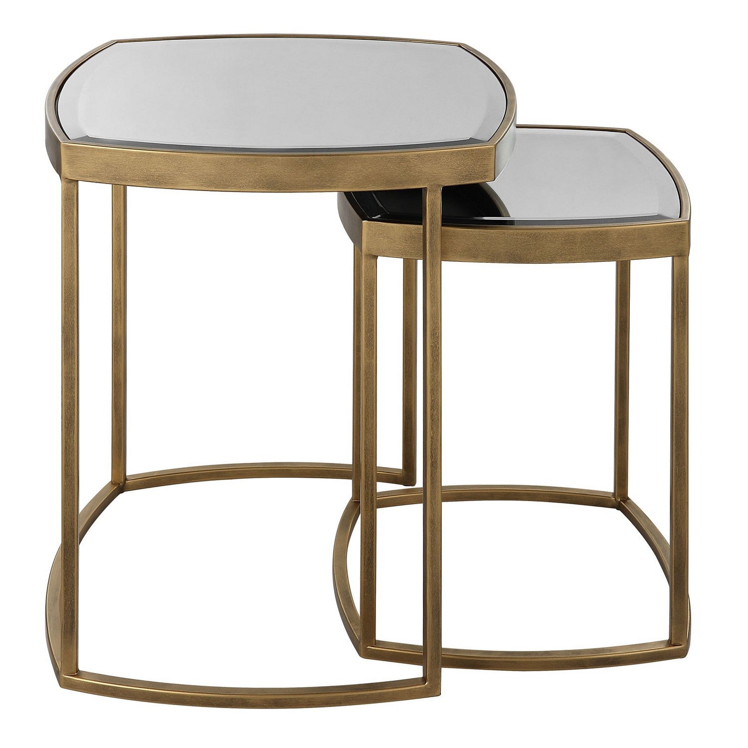 Uttermost - 22957 - Nesting Tables, Set Of 2 - Vista - Antique Gold