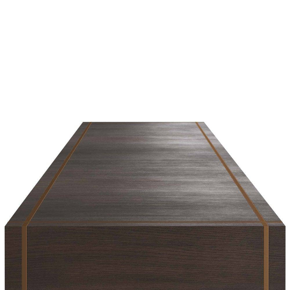 Arteriors - FLS01 - Console - Tatton - Umber Oak Veneer/Antique Brass