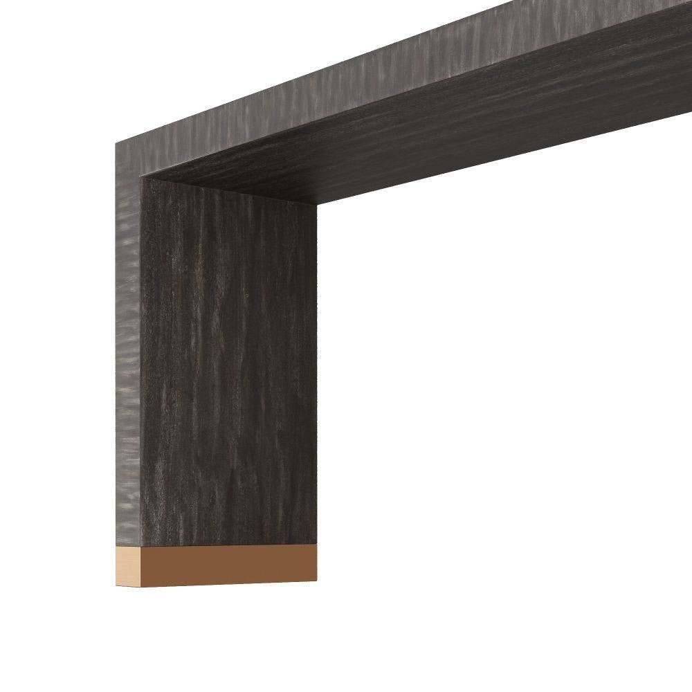 Arteriors - FLS03 - Console - Andreas - Dark Gray Straw Marquetry