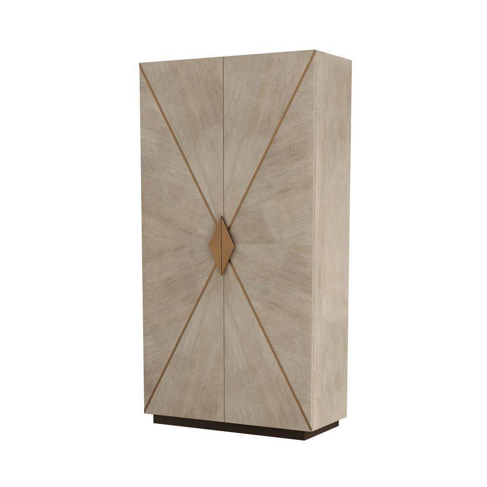 Arteriors - FNS04 - Cabinet - Tidwell - Smoke Oak Veneer/Antique Brass