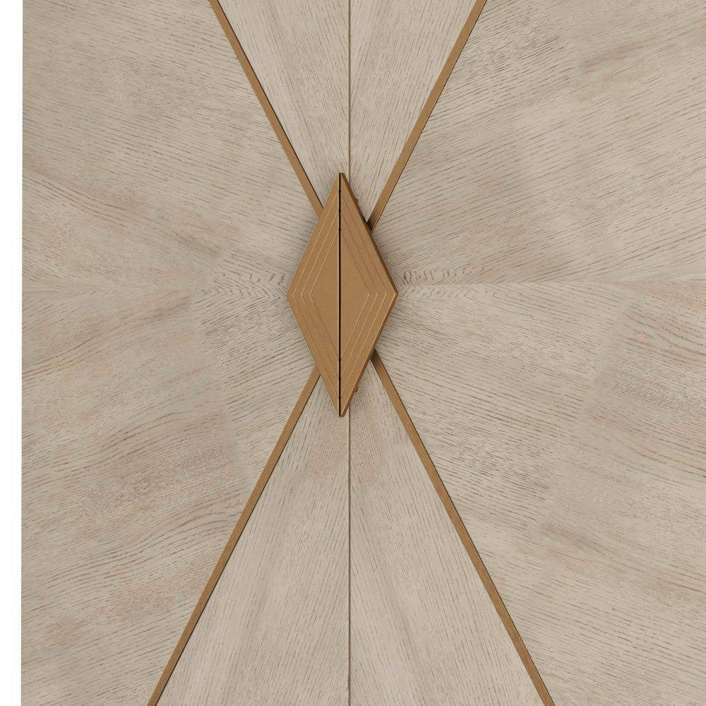 Arteriors - FNS04 - Cabinet - Tidwell - Smoke Oak Veneer/Antique Brass