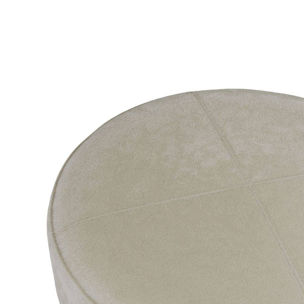 Arteriors - FOI10 - Ottoman - Aurora - White Hair on Hide