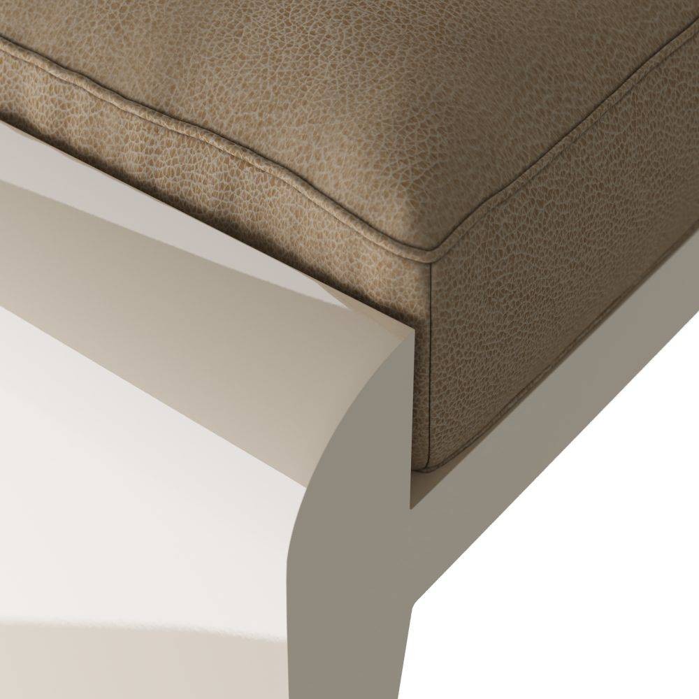 Arteriors - FOS02 - Ottoman - Alanna - Sand Vegan Leather