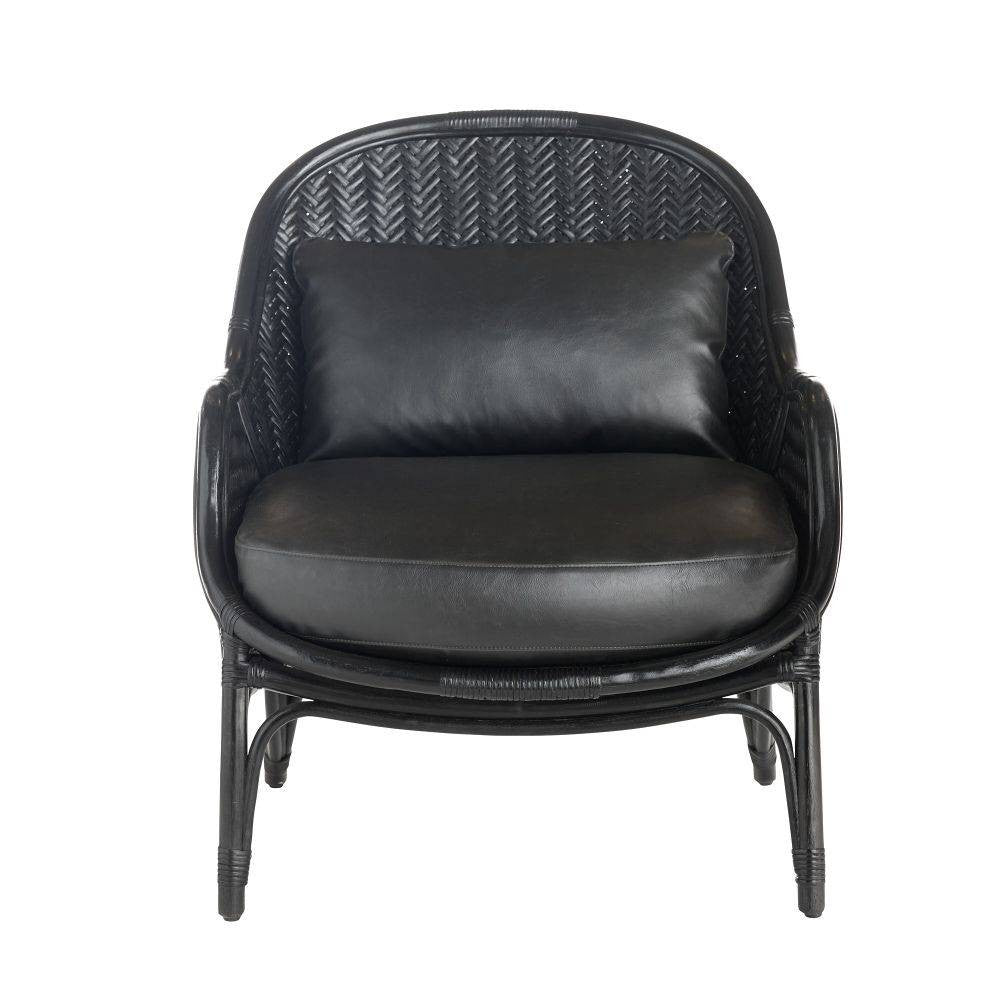 Arteriors - FRS07 - Lounge Chair - Bonnie - Noir Vegan Leather
