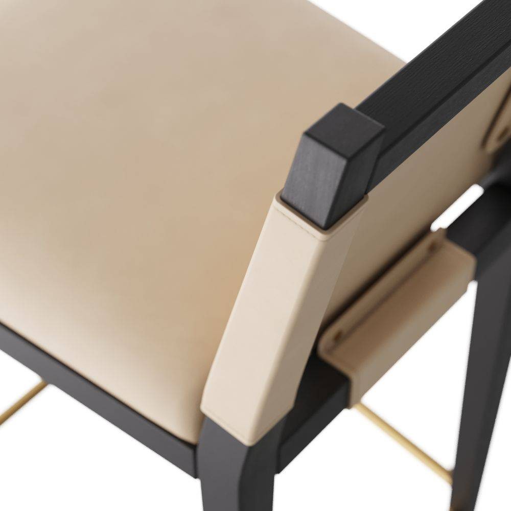 Arteriors - FSI07 - Bar Stool - Burdock - Ivory Leather