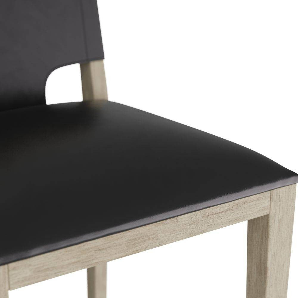 Arteriors - FSI08 - Bar Stool - Burdock - Ebony Leather