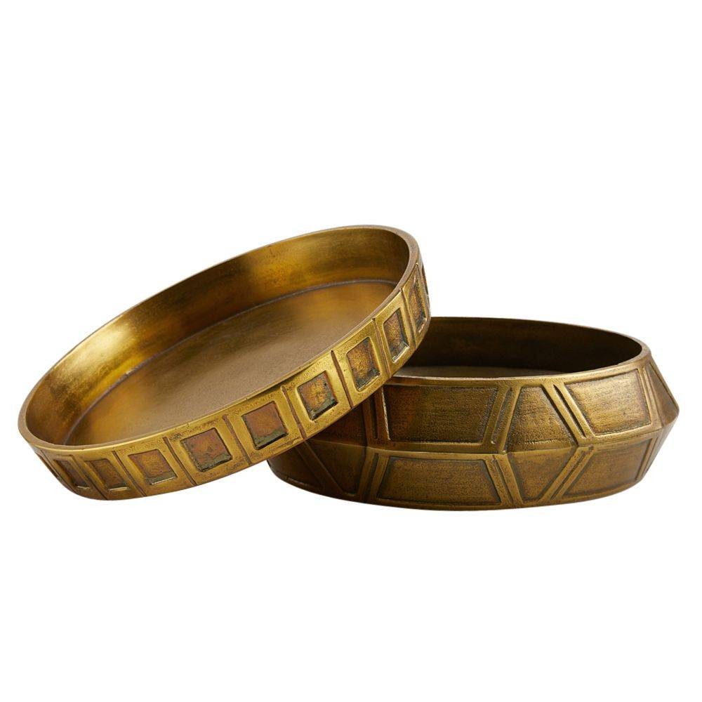 Arteriors - GKAYI01 - Centerpiece, Set of 2 - Millenia - Antique Brass