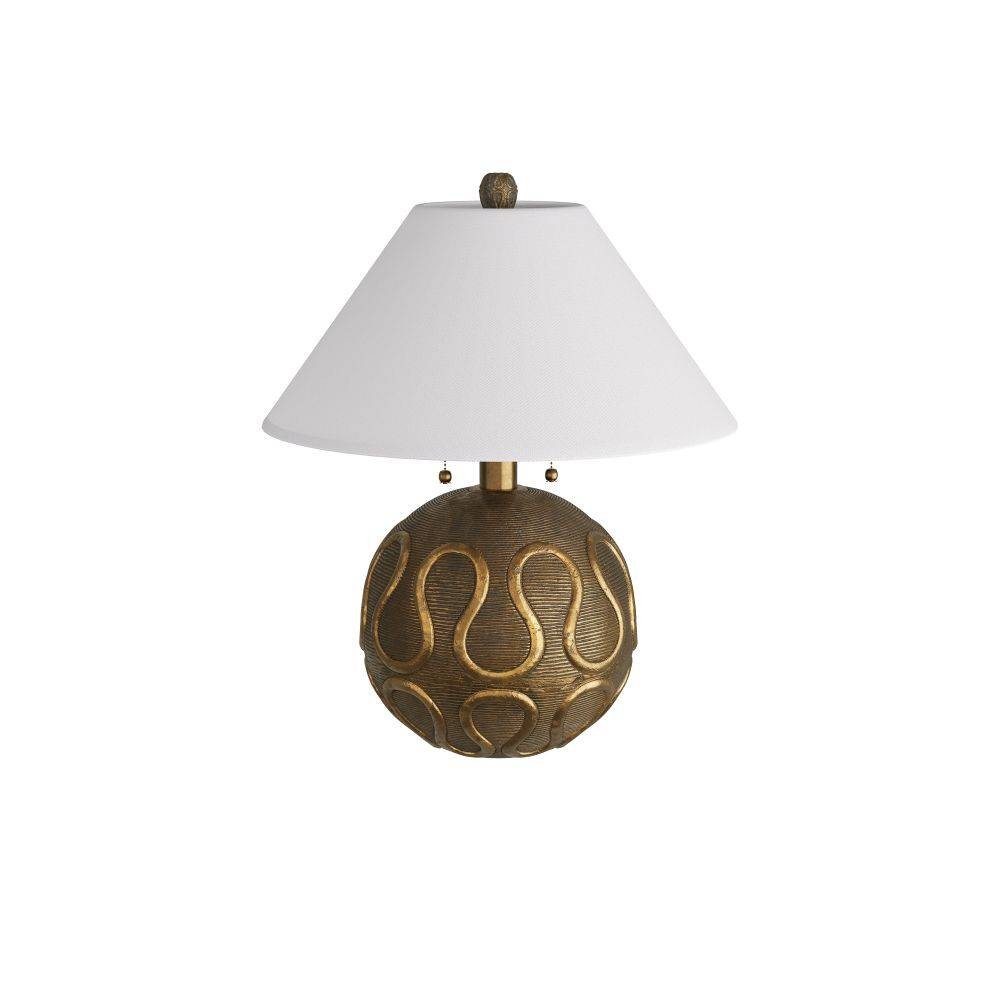 Arteriors - GKPTI01-671 - Table Lamp - Serpiente - Vintage Brass, Cast Aluminum