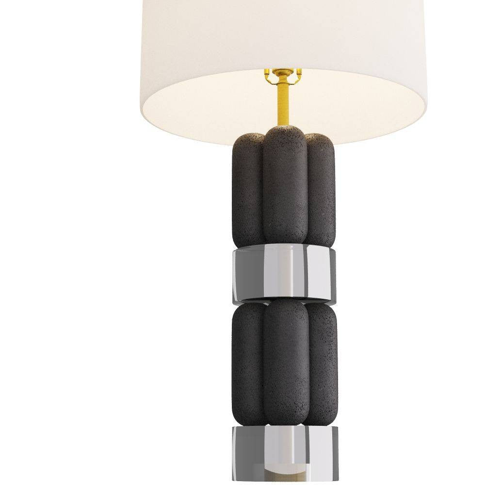 Arteriors - PTC16-SH022 - Table Lamp - Bronson - Charcoal, Ricestone