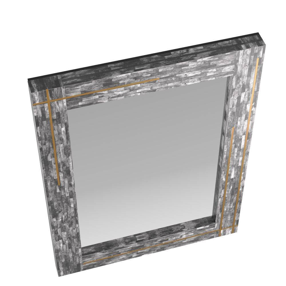 Arteriors - WMI33 - Mirror - Yvette - Gray, Bone