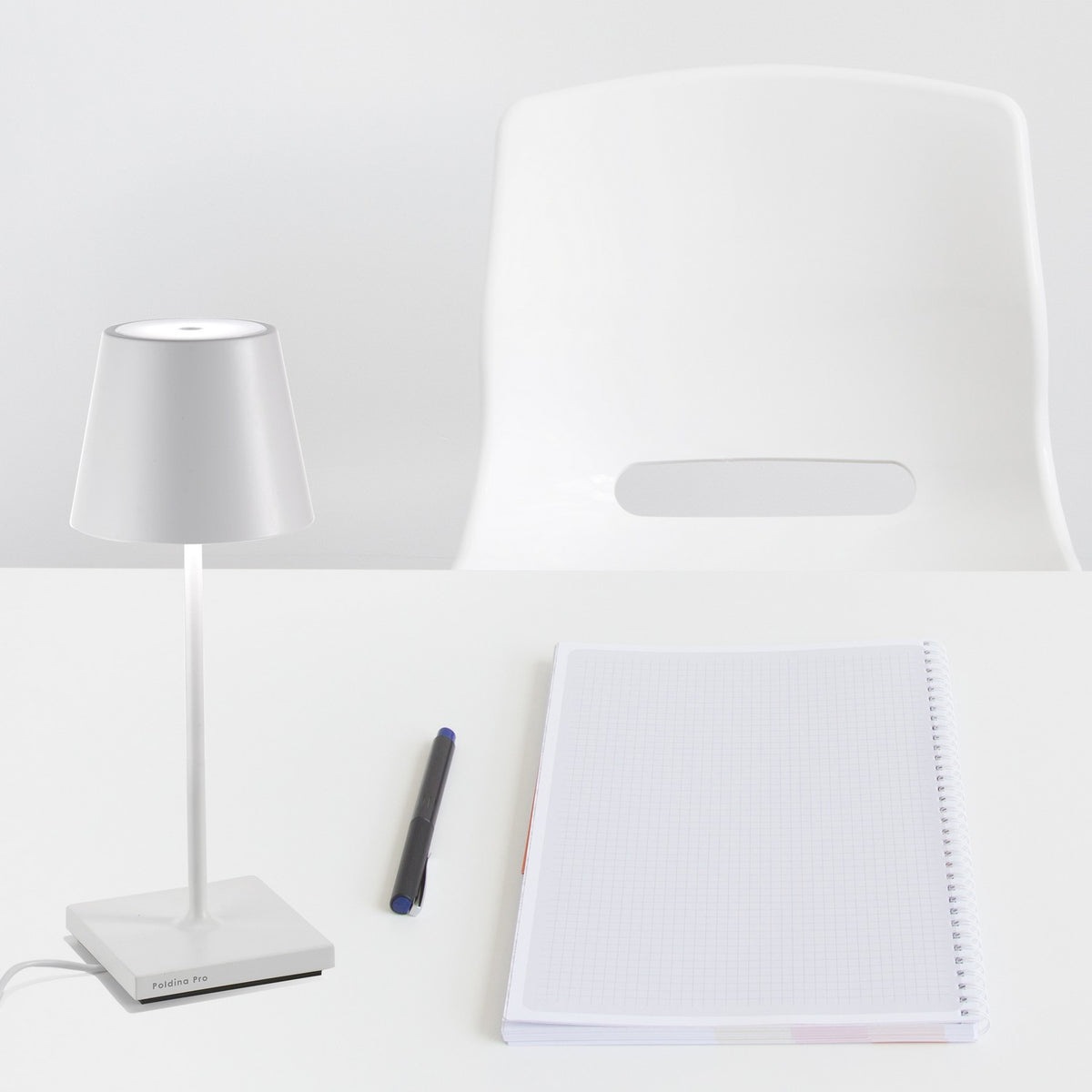 Zafferano - LD0320B4 - LED Table Lamp - Poldina - White