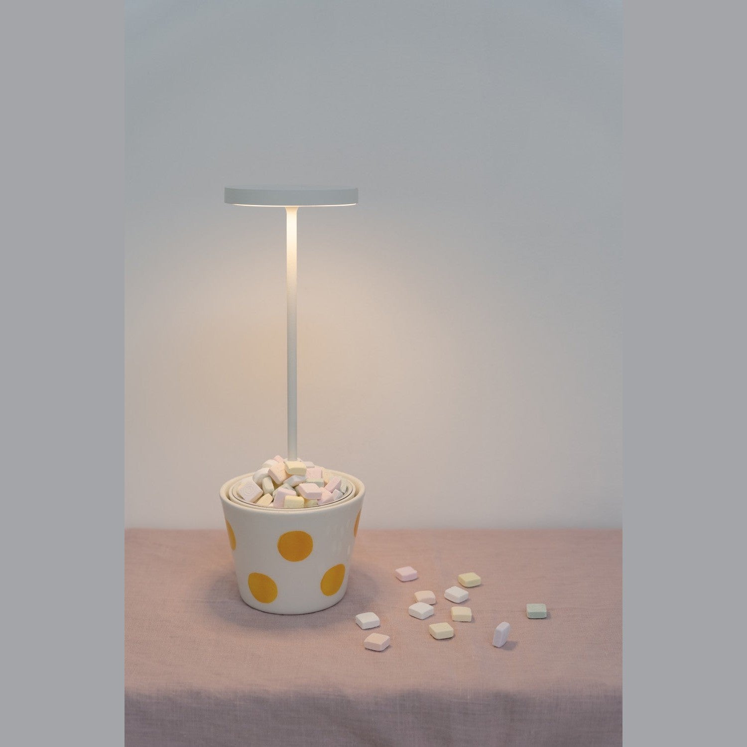 Zafferano - LD0420B4 - LED Table Lamp - Poldina - White