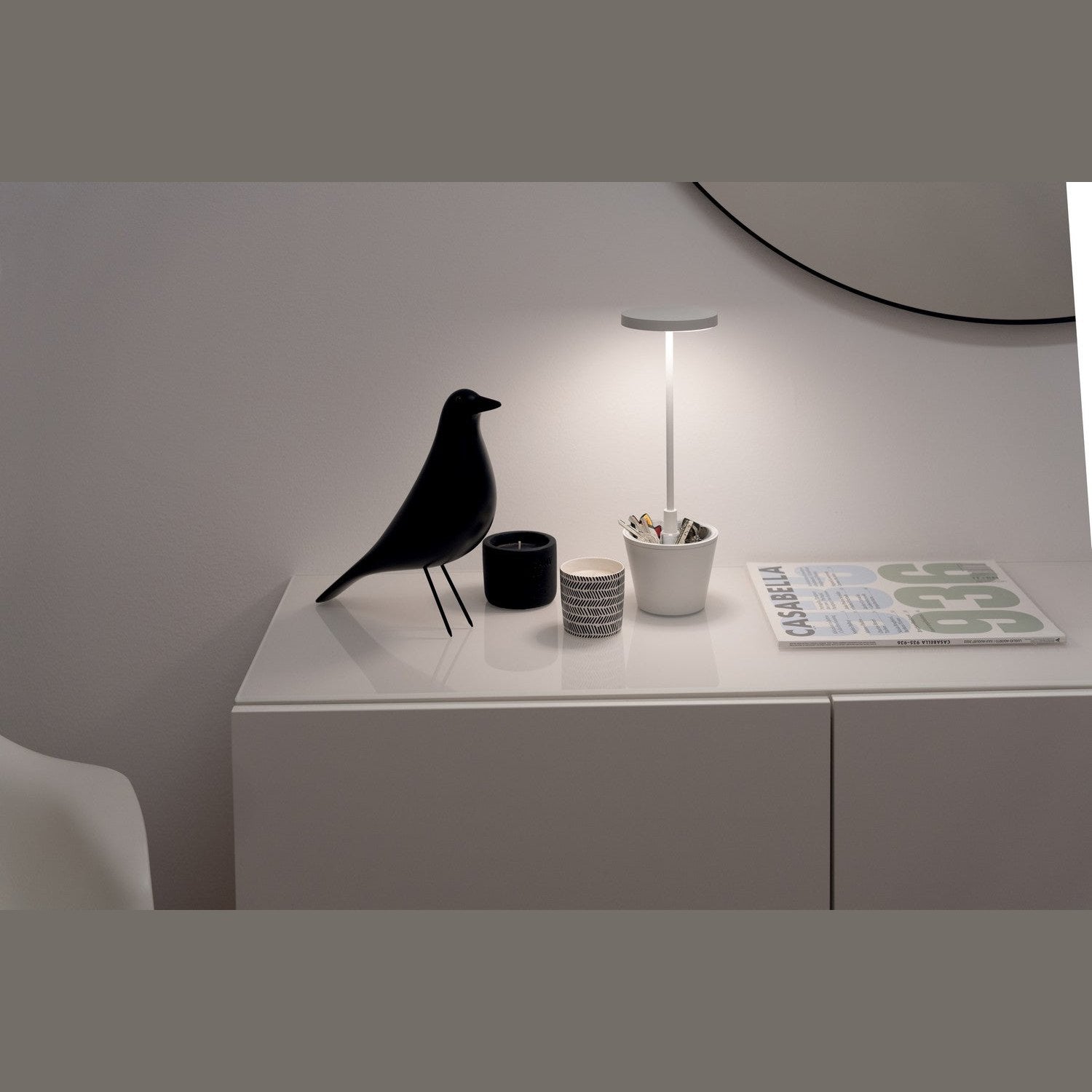 Zafferano - LD0420B4 - LED Table Lamp - Poldina - White