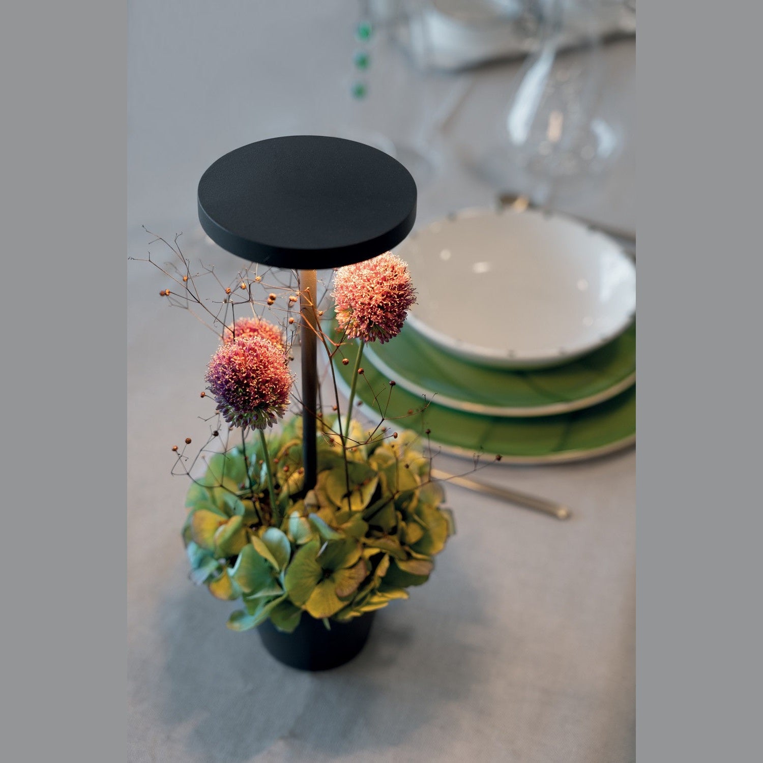Zafferano - LD0420N4 - LED Table Lamp - Poldina - Dark Grey